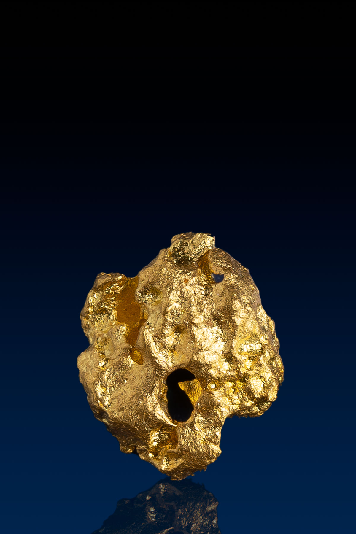 Round Flat Natural Australian Gold Nugget - 1.02 grams
